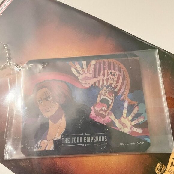 One Piece Four Emperors Ichiban Kuji Lenticular Keychain Shanks Buggy - Picture 3 of 14